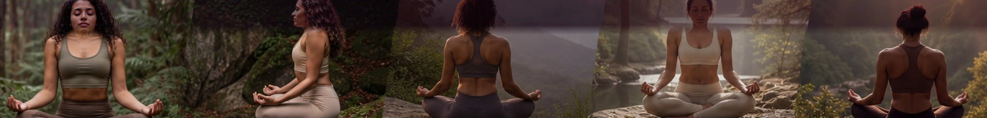 Mujeres meditando en la naturaleza